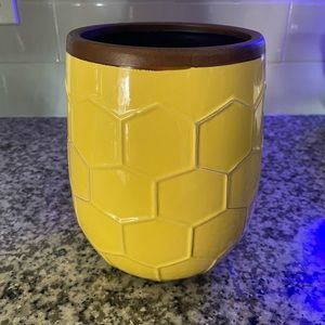 Honeycomb Yellow Vase - Small